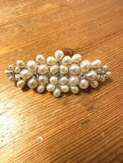 バレッタ　パール　ウェディング