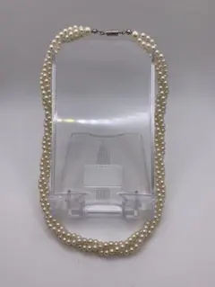 《I296》コットンパール 4mm玉3連 42cm