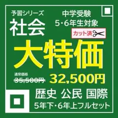 中学受験【5年上全セット 社会・理科 1-19回】組分けテスト対策 予習