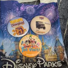 カリフォルニアディズニー限定　缶バッチ ミッキー ミニー