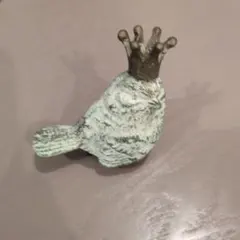 アンティーク風 小鳥のオブジェ 王冠