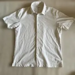 ユニクロ　エアリズム　メンズポロシャツ　白　フルオープン　M