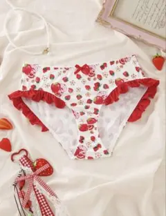 S-60 Strawberry Shortcake♡ フリル ショーツ いちご柄