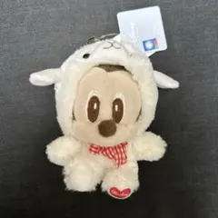 【タグ付き】Disney ベビー ミッキー 羊被り物 ぬいぐるみ ストラップ