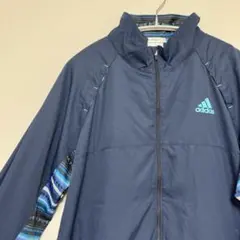 アディダス ナイロンジャケット ネイビー Mサイズ CLIMALITE