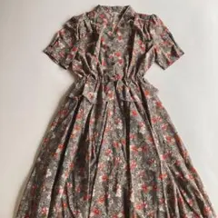 used レトロ 花柄 ロングワンピース 古着 ヴィンテージ vintage