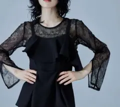 新品未使用タグ付き！　シアー　インナートップス スリットスリーブ