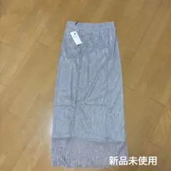 【earth music&ecology】ランダムプリーツシアーラメスカート　F