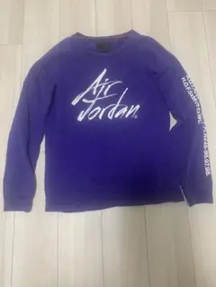 Air Jordan スウェット パープル ホワイト トレーナー　裏起毛