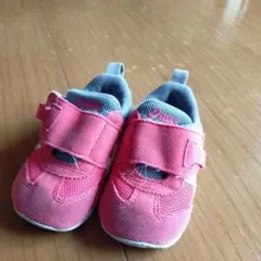 ASICS ベビーシューズ ピンク グレー