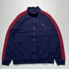 プーマ トラックジャケット ジャージ L 紺 ネイビー 袖ライン 5461