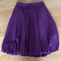 紫 バルーンプリーツスカート