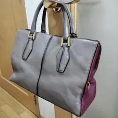 TOD'S ハンドバッグ バイカラー レザートッズ　Dキューブのサムネイル