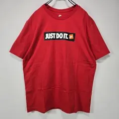 NIKE　半袖　Tシャツ　XL　ビッグサイズ　ボックス　ロゴ　レッド　人気　古着