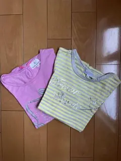 【値下げ中】KUMIKYOKU ガールズ 長袖・半袖 Tシャツ2枚セット