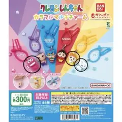 クレヨンしんちゃん　カラフルマルチチャーム　ワニ山さん　ひまわり　シロ　3点