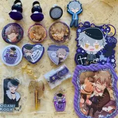 あんスタ 大神晃牙 缶バッジ リングライト アクキー ラバーパスケースまとめ売り