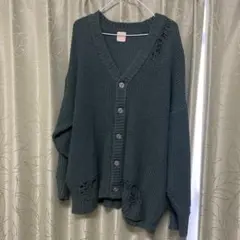 KOOKYN ダークグリーン Vネックカーディガンのサムネイル
