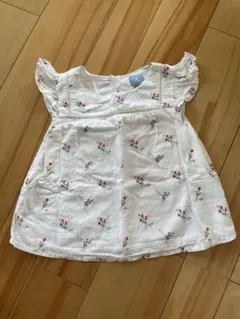 babyGap 花柄刺繍 フリル袖 トップス 2Y