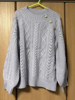 【11/20迄販売】シューラルー　DRESKIP ラベンダー色セーター　Lサイズ