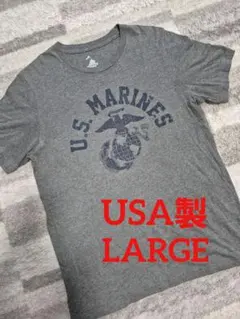 【値下】U.S.MARINES 米海兵隊　Tシャツ コットンポリ　USA製 Lのサムネイル