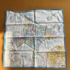 レア北海道 観光地図ハンカチ