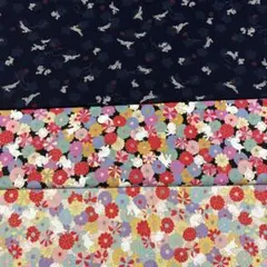 和柄　ウサギさんの生地　各、生地幅×95