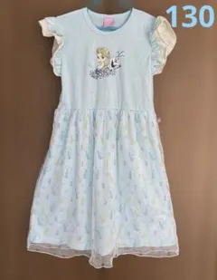 Baby Doll エルサ・オラフのワンピース 130 水色系