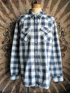 US古着 american eagle チェック長袖ウエスタンシャツ