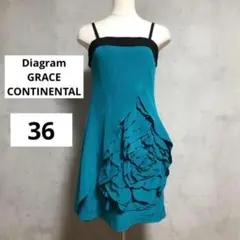 美品 グレースコンチネンタル ダイアグラム シルクワンピース ナイトドレス