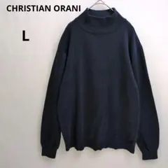 クリスチャンオラーニ モックネックセーター L　ネイビー