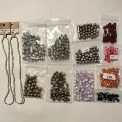 貴和製作所 3mmシルバービーズ 丸玉　ガラスビーズセット 　金　銀