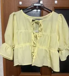 INGNI 五分袖カーディガン 黄色