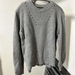 INGNI グレー 編み込みデザイン 長袖ニット