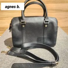 agnes b. 黒 2way ミニボストン