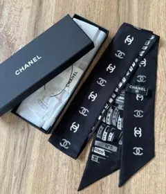 新品同様人気柄❣️CHANELシャネルバンドー❣️黒可愛い❣️直営店購入 