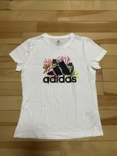 adidas アディダス ロゴ キッズTシャツ ホワイト