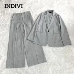 完売品✨美品✨インディヴィ 洗える UVケア 接触冷感麻調 セットアップ