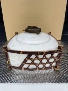 昭和レトロ　照明　電笠　乳白ガラス　アンティーク