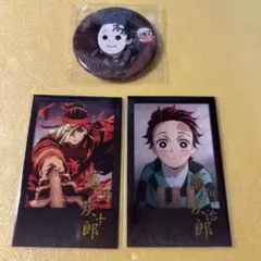 鬼滅の刃　ダイニング　お楽しみくじ チェキ風ブロマイド　缶バッジ 竈門炭治郎