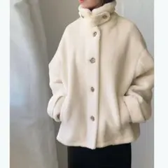 titivate オーバーサイズボアジャケットコート アイボリー