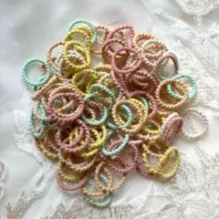 4番 100本セット　キッズ ベビー 小さい ヘアゴム カラフル　2ｃｍ　保育園