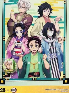 鬼滅の刃　くら寿司　コラボ　クリアファイル　缶バッジ