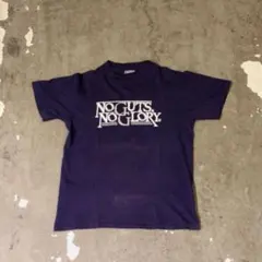80s 90s Hanes メッセージ Tシャツ 鬼フェード ナス紺 襤褸 古着のサムネイル