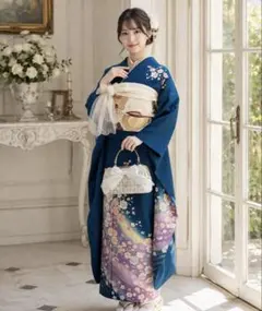 ブルー系　振袖フルセット　モモのサムネイル
