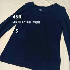 45R 45rpm MIAMI 2011年 紺 ロンT R刺繍 アーカイブ 希少のサムネイル