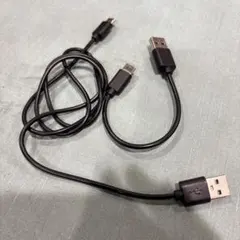 USB充電ケーブル Micro USB 黒　タイプC