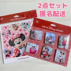 トータリーミニーマウス ミニーマウス ポストカード 缶バッジ セット 匿名配送