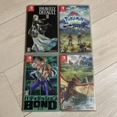 【中古ソフトまとめ売り】Switch ポケモンレジェンズ　アルセウス　4本セット