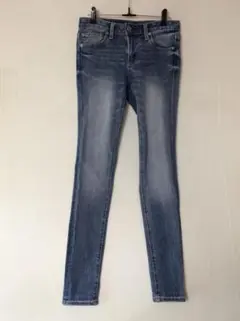 GU スキニーストレッチデニムパンツ ブルー